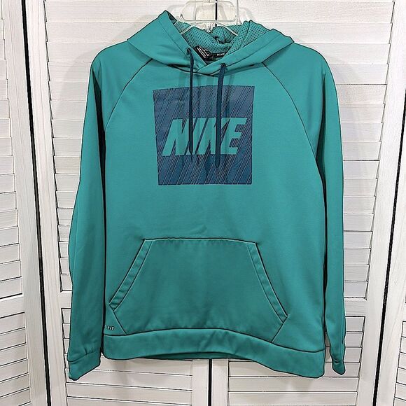 Nike Hoodie XL Dri-Fit Teal Green - Picture 2 of 11